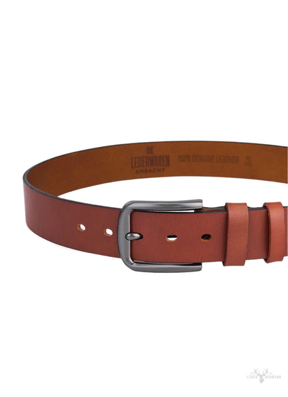 Stylish round leather belt for men