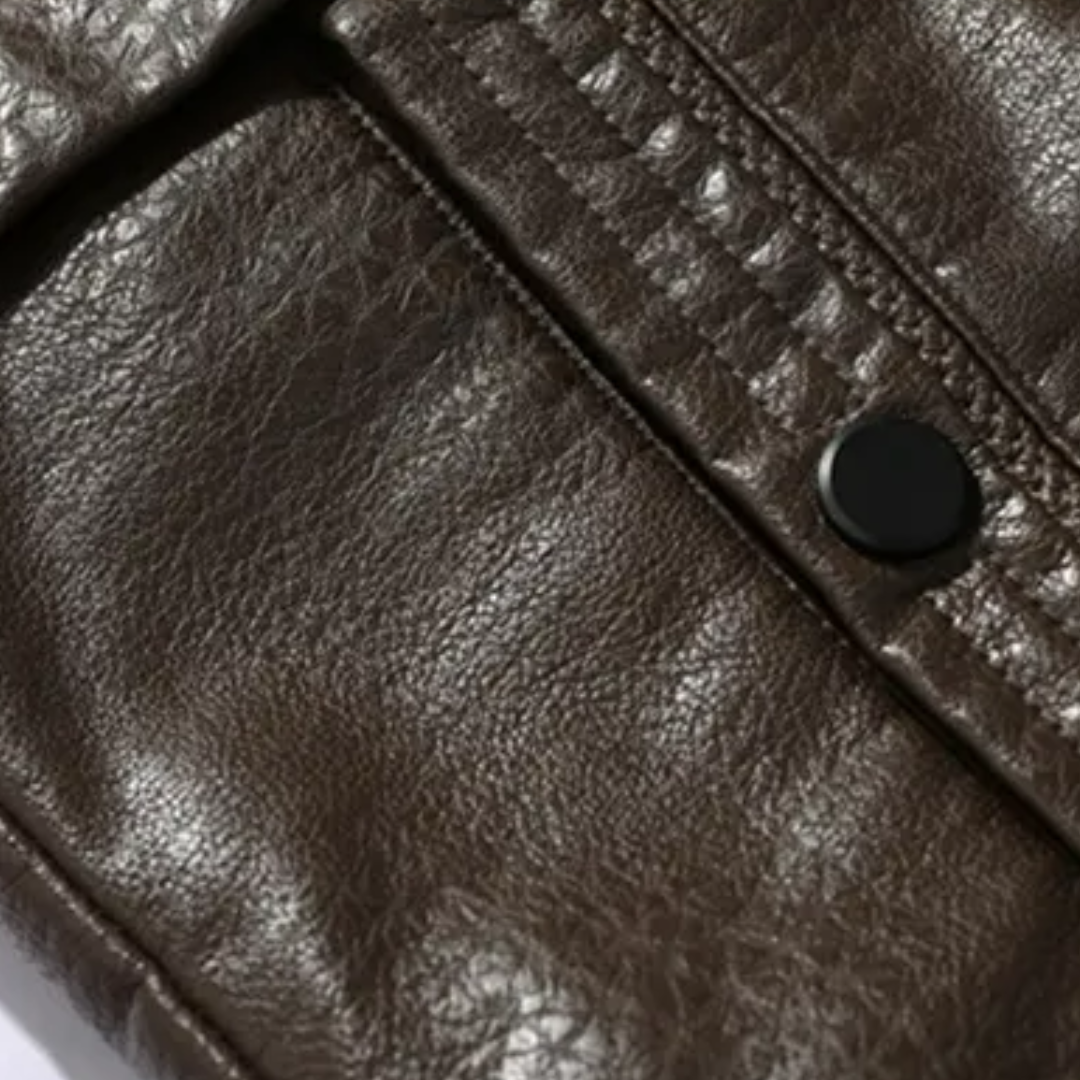 Maverick Soul - Men's leather jacket with cozy inner lining for a stylish look