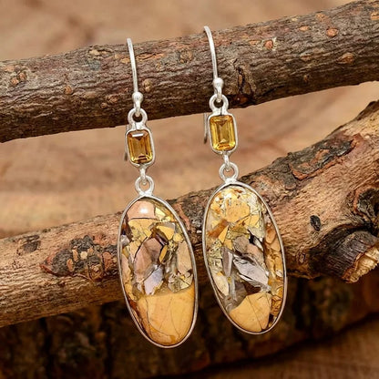 Retro Colored Glass Earrings