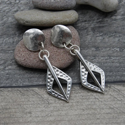 Vintage Exaggerated Hippie Silver Earrings