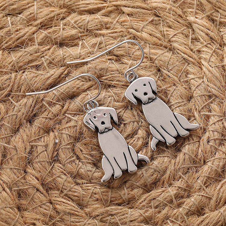 Retro Bohemian Labrador Earrings