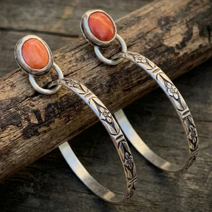 Boho Vintage Onyx Earrings