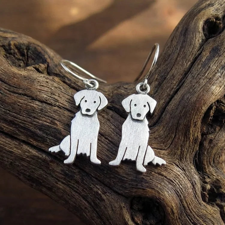 Tiny Golden Retriever Earrings