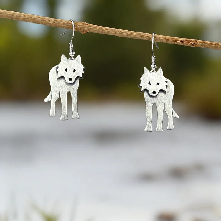 Vintage Wolf Earrings