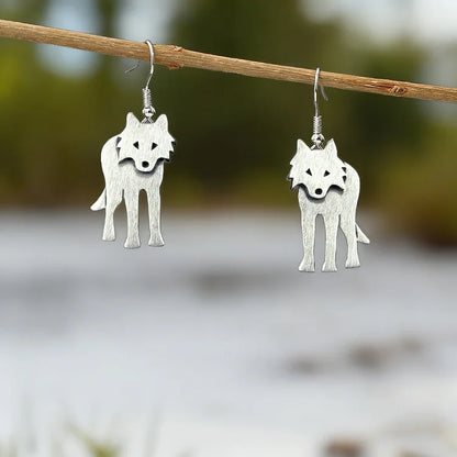 Vintage Wolf Earrings