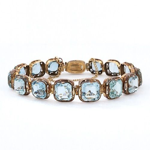 Vintage Azure Tide Gold Bracelet