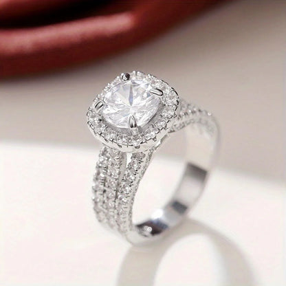 Cushion Halo Pavé Statement Ring