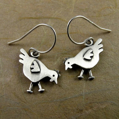 Vintage Chicken Earrings