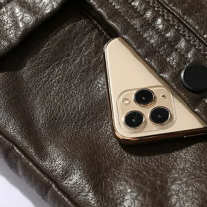 Maverick Soul - Men's leather jacket with cozy inner lining for a stylish look