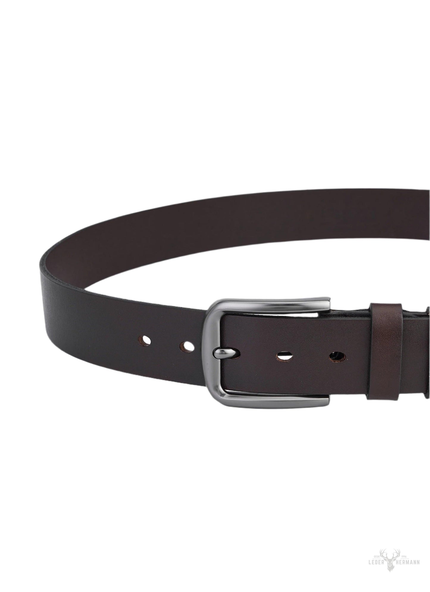 Dark brown leather belt