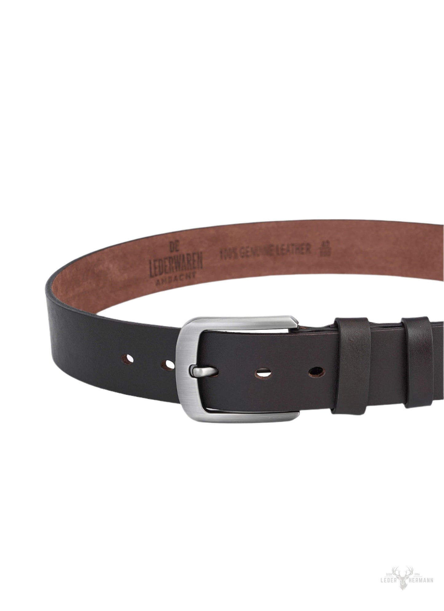 2 Pieces Leather Belt - Elegant Black & Dark Brown