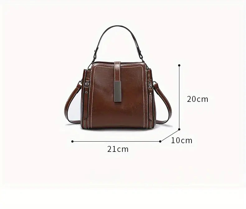 Retro Crossbody Bag with Adjustable Strap