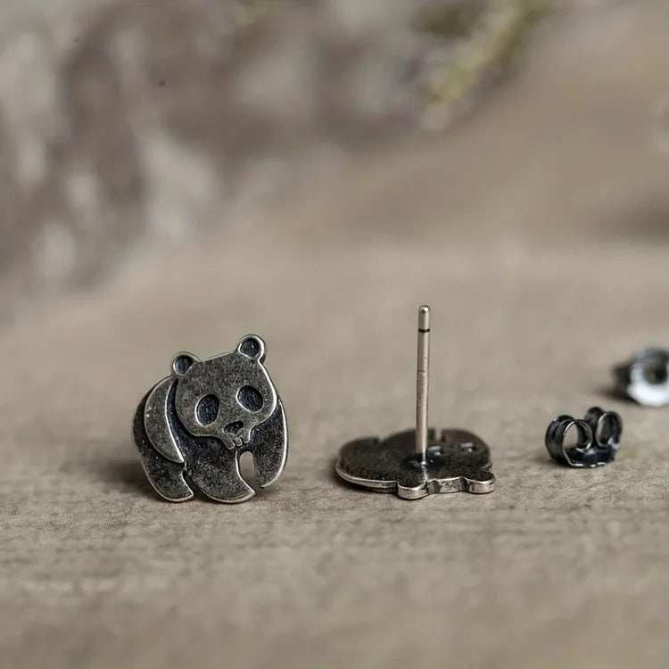 Vintage Panda Earrings