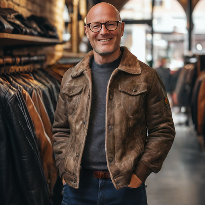 Storm Seeker - Men's leather jacket for adventurous style statements