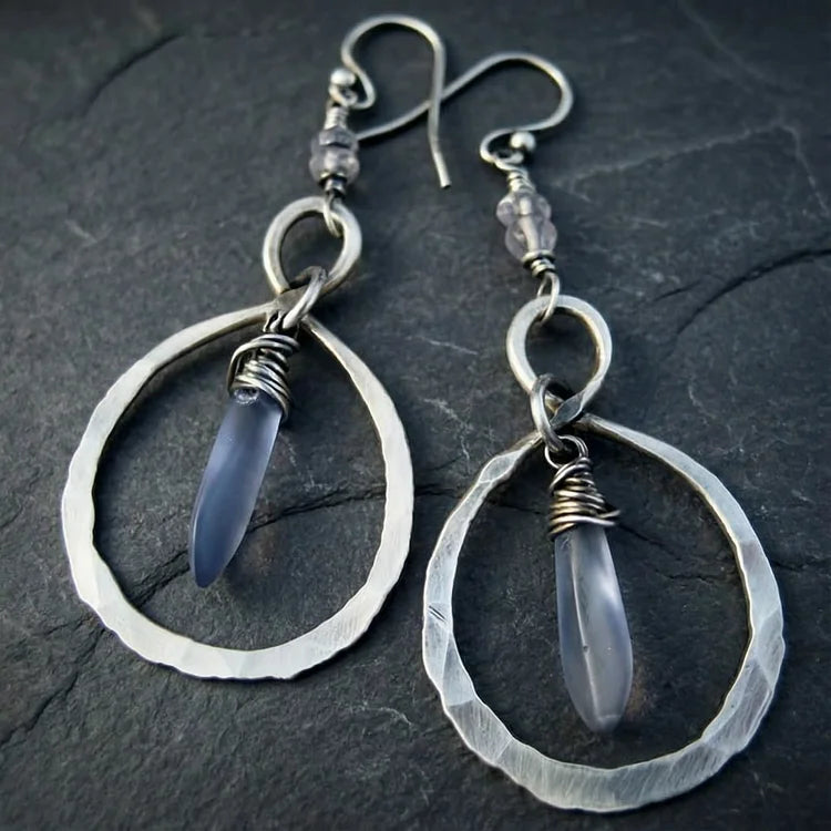 Vintage Wrapped Moonstone Earrings