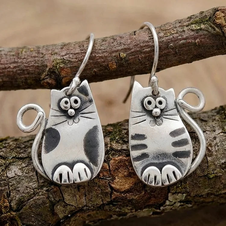 Vintage Creative Cute Cat Earrings