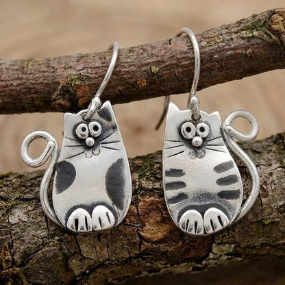 Vintage Creative Cute Cat Earrings