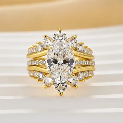 Classic Oval Cut Bridal Ring Set
