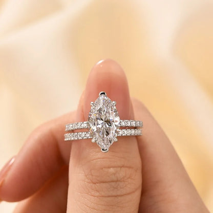 Marquise Cut Wedding Ring Set