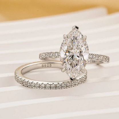 Marquise Cut Wedding Ring Set