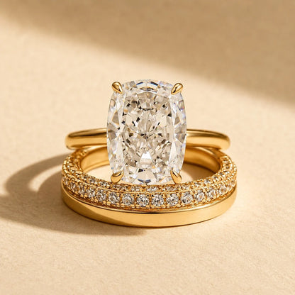 Cushion Cut Classic Wedding Ring Set