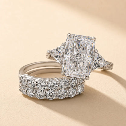 Radiant Cut 3PC Wedding Ring Set