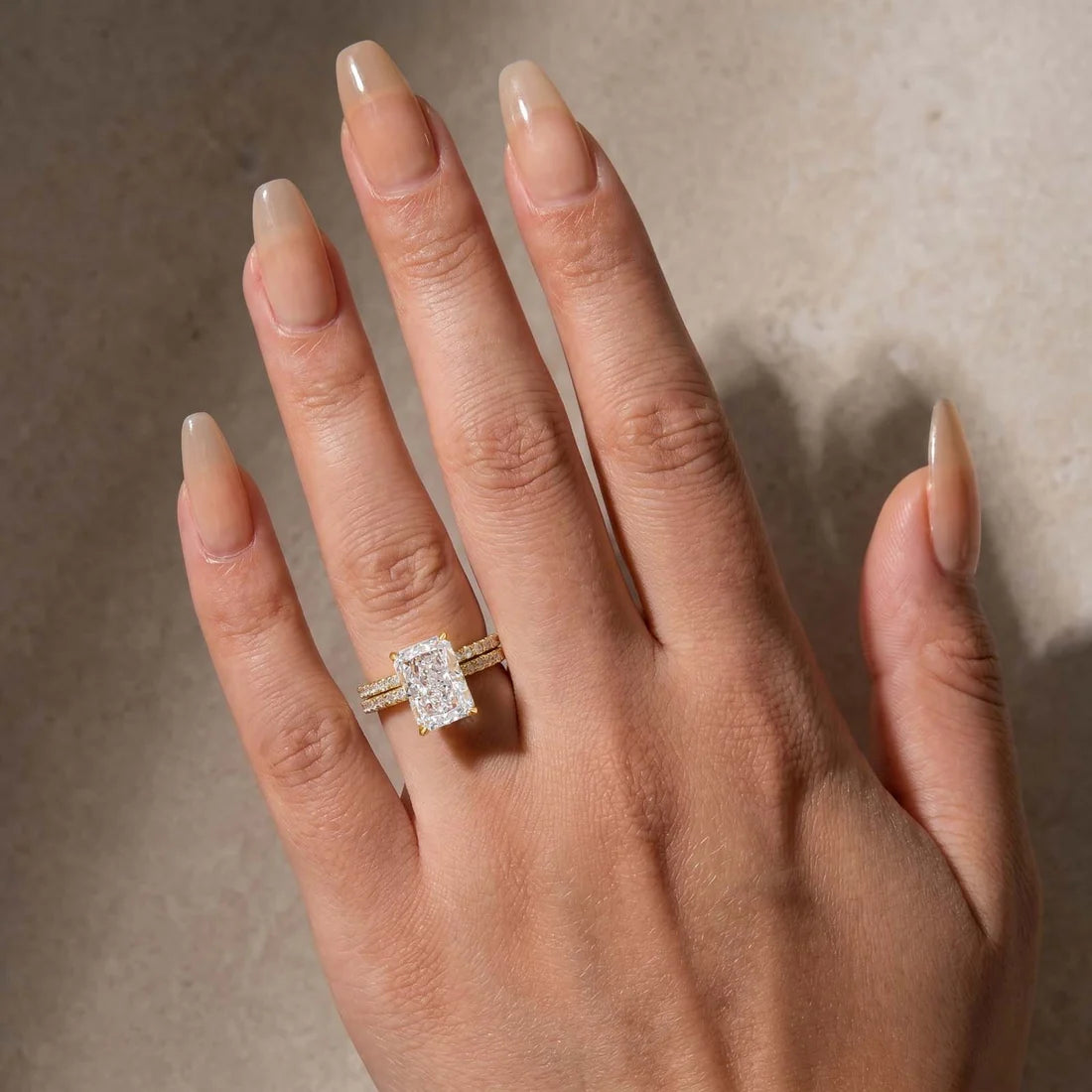 Radiant Cut Wedding Ring Set