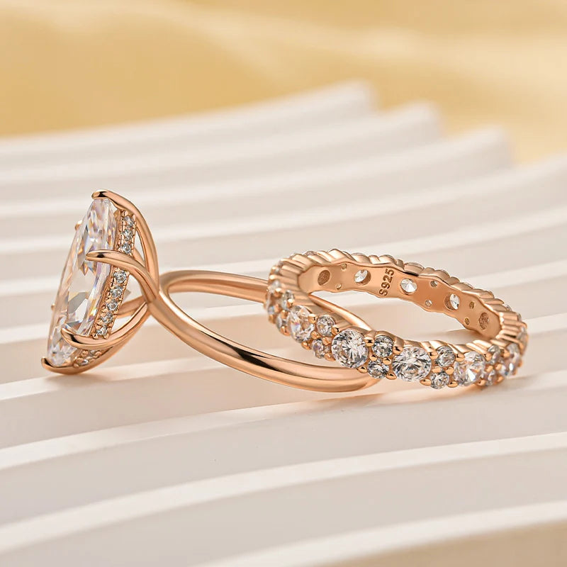 Marquise Cut Bridal Ring Set
