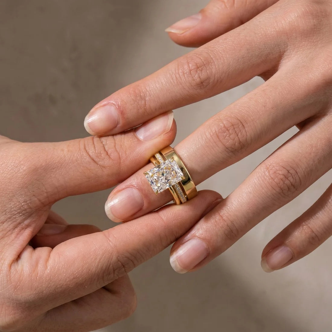 Radiant Cut 3PC Classic Wedding Set