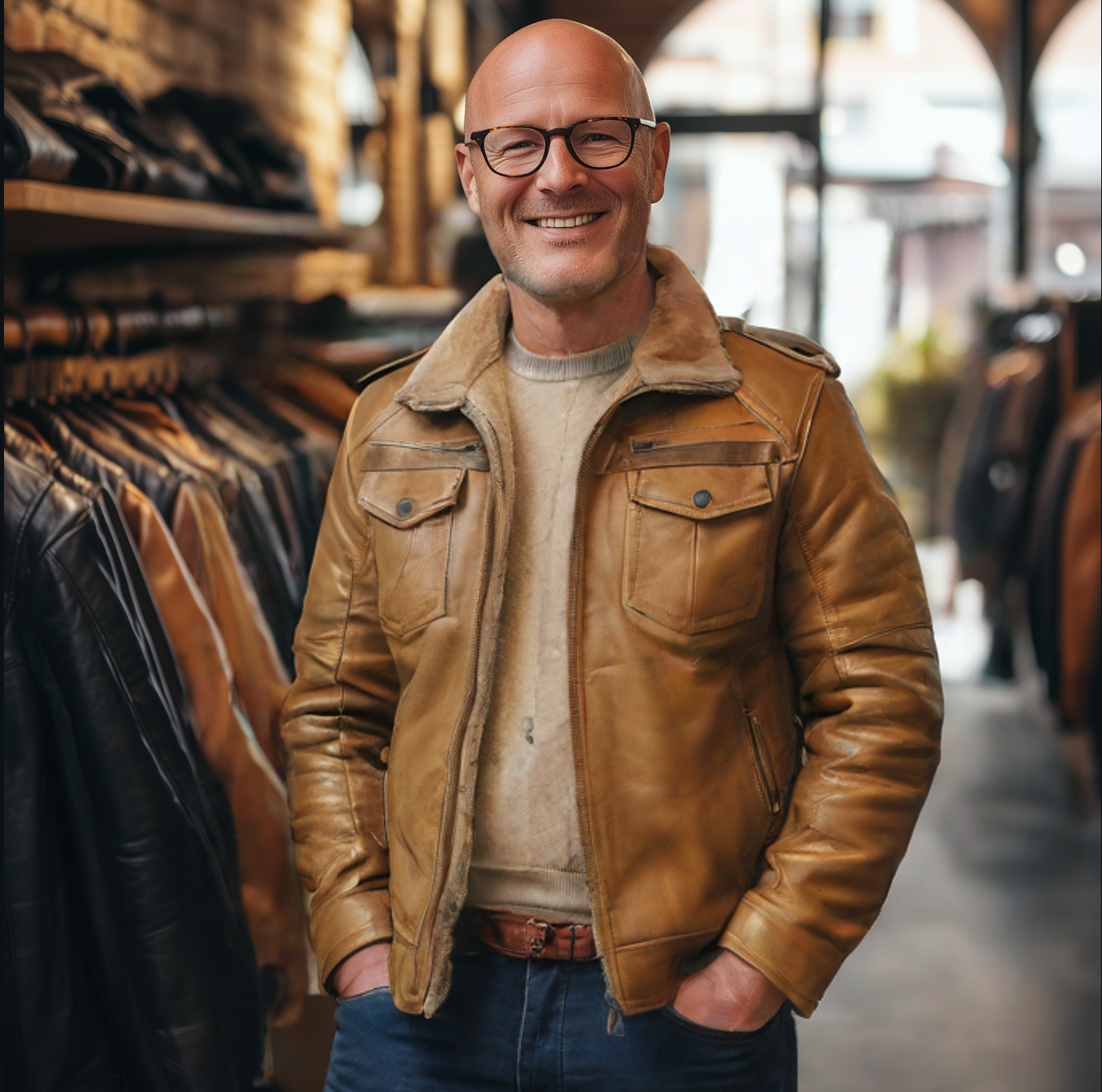 Mohawk - Elegant leather jacket for a bold style