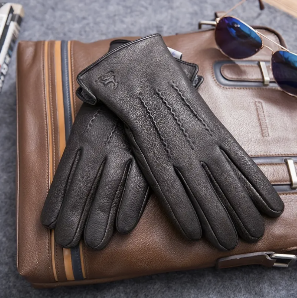 Leather gloves for winter