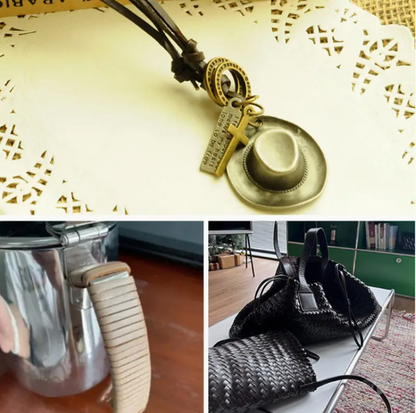 5m braided leather band