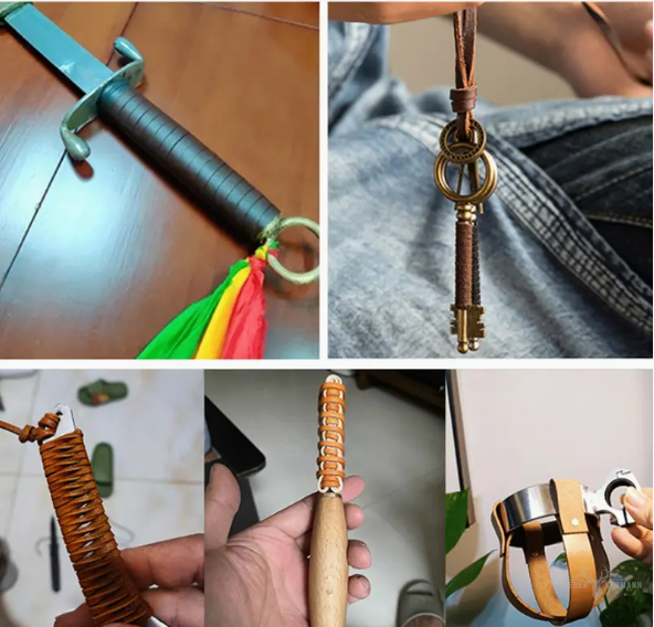 5m braided leather band