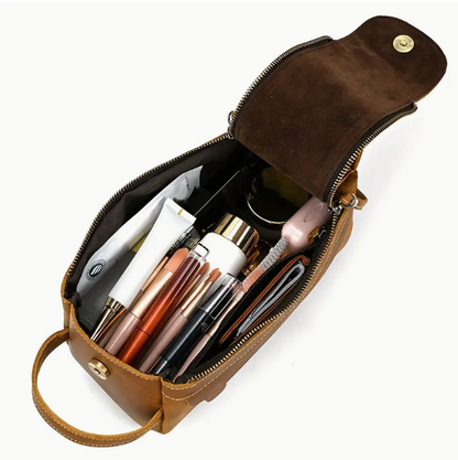 Leather toiletry bag