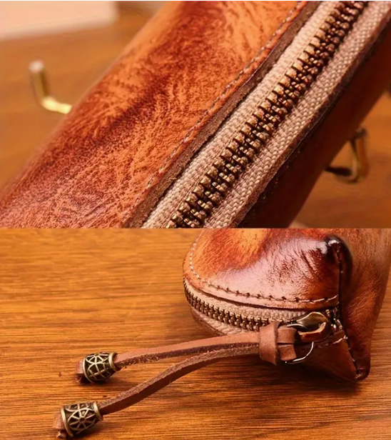 Zarino's leather eyeglass case