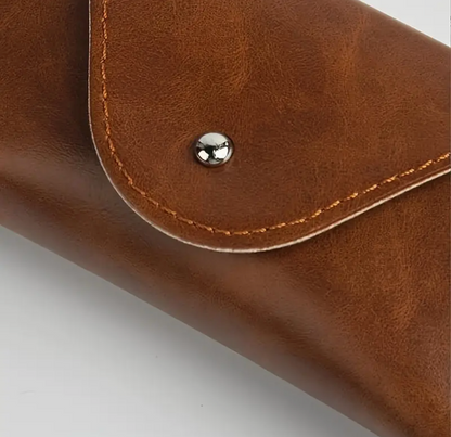 Zarino's leather eyeglass case with robust clip