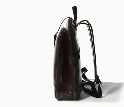 Vintage Travel Leather Backpack with Laptop Compartment