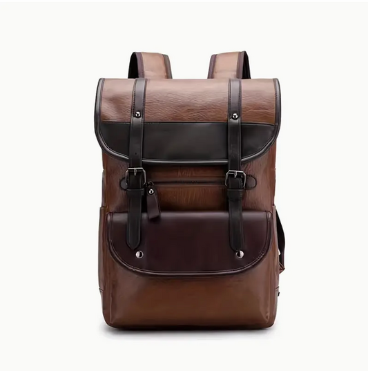 Mulifunctional closure leather backpack | IDEALISM