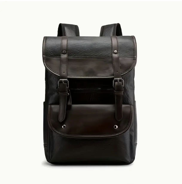 Mulifunctional closure leather backpack | IDEALISM