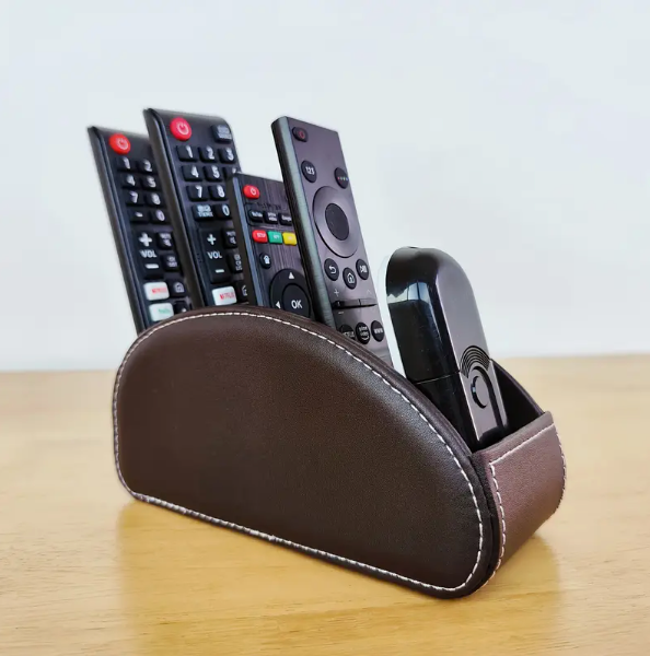 Leather Remote control holder or for cosmetics