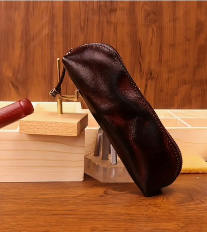 Zarino's leather eyeglass case