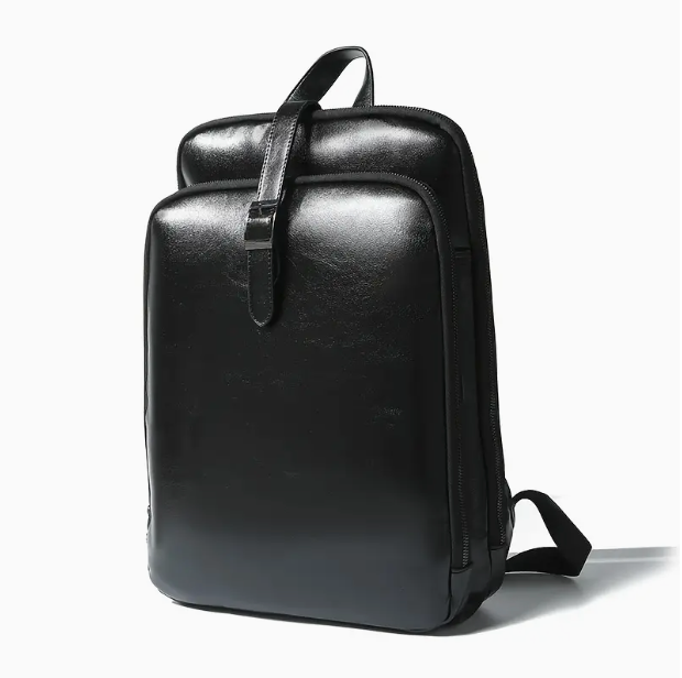 Vintage Travel Leather Backpack with Laptop Compartment