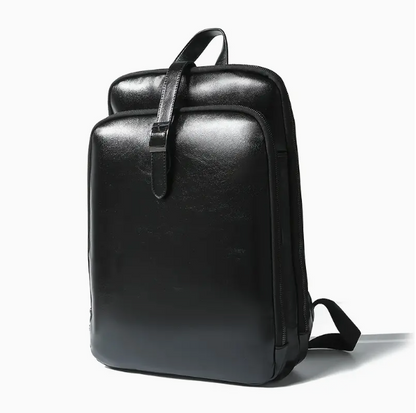 Vintage Travel Leather Backpack with Laptop Compartment