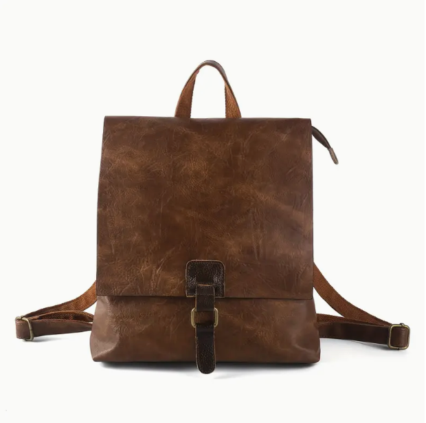 Retro Double Shoulder Bag with Strap