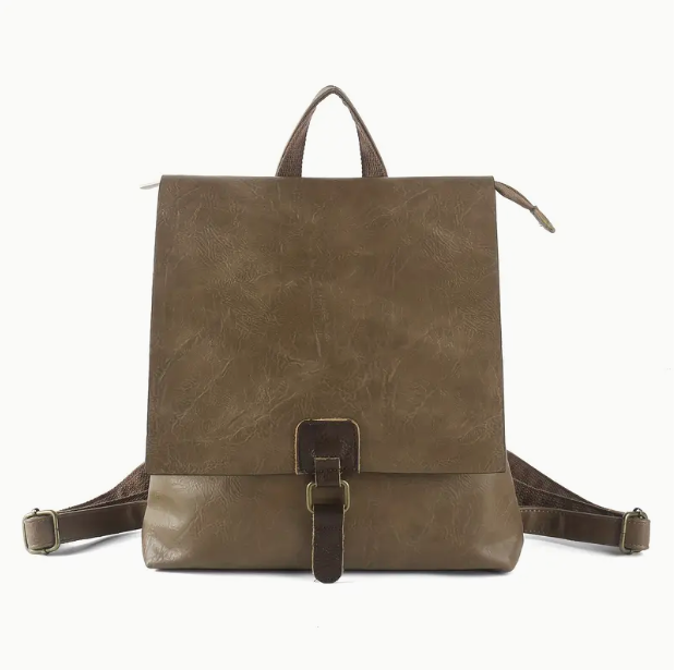 Retro Double Shoulder Bag with Strap