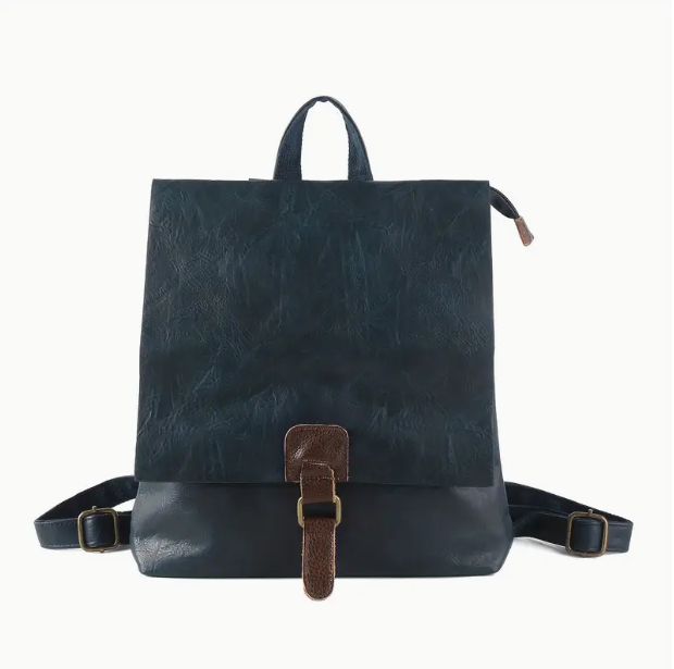 Retro Double Shoulder Bag with Strap