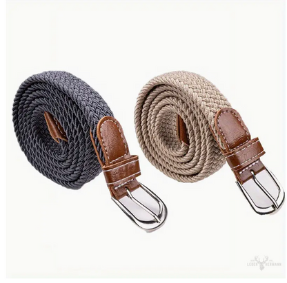 Set of 2/3 Zarino's Flex Leather Belt without holes