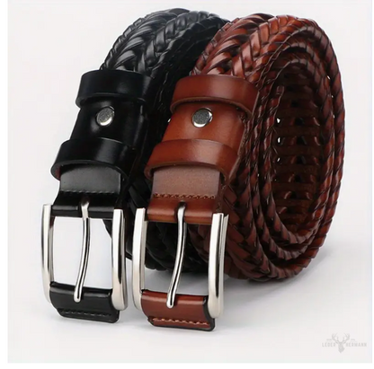 Set of 2 Zarino's Freizeit leather belts without holes