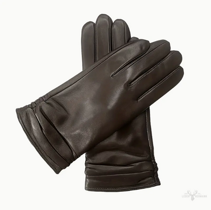 Warm leather gloves