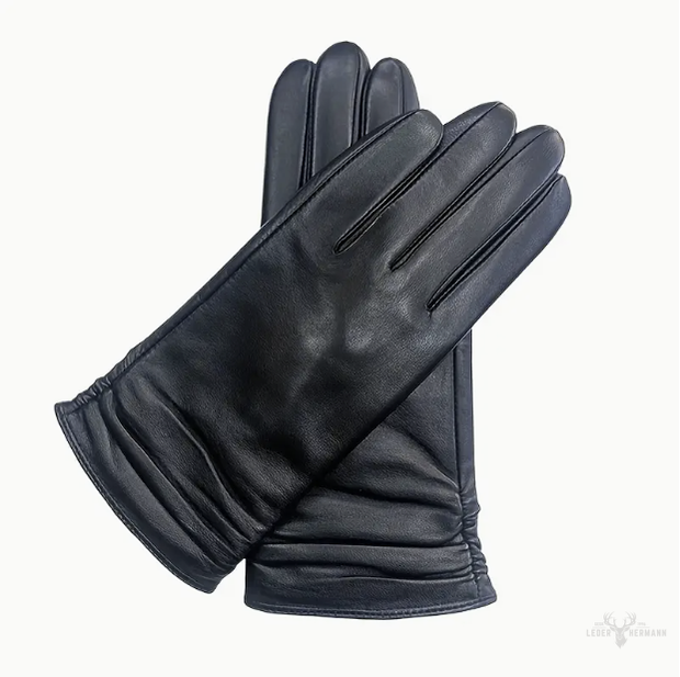 Warm leather gloves